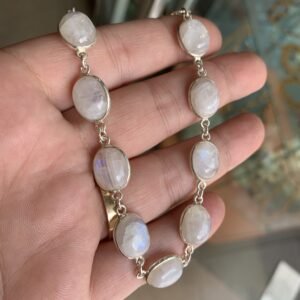 Pulsera de Piedra Luna y Plata de Ley