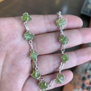 Pulsera de Peridoto y Plata de Ley