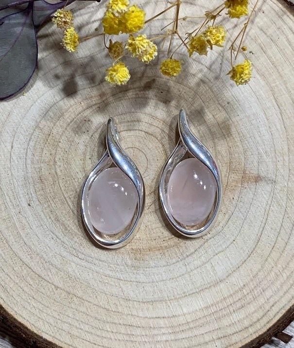 colgante cuarzo rosa